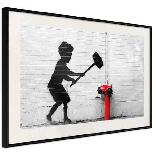  Poster - Banksy: Hammer Boy 60x40