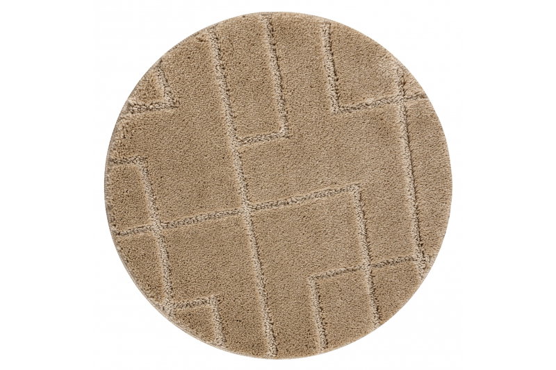 RugsX Kopalni&scaron;ka preproga SUPREME krog LINES, linije, nedrseča, mehka - bež cercle 50 cm, (5000176796) Cene