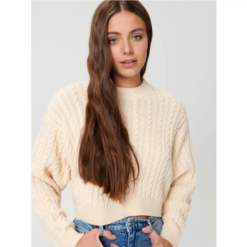 Sinsay ženski džemper od ukrasnog pletiva 9920A-02X