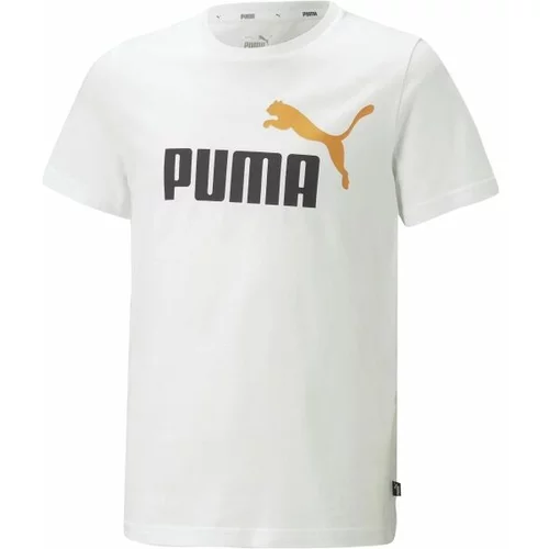 Puma ESS + 2 COL LOGO TEE Majica za dječake, bijela, veličina