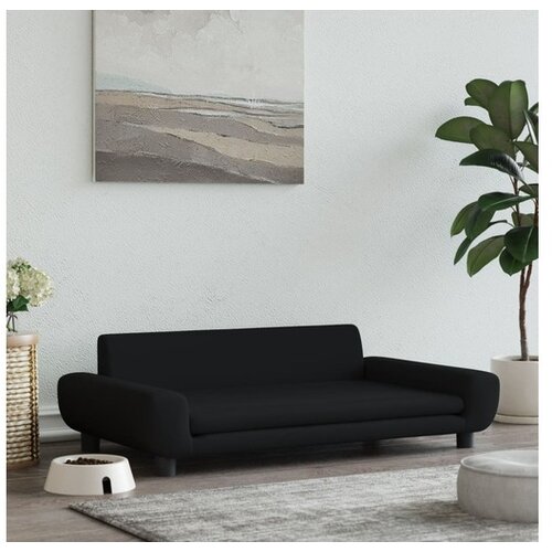 vidaXL Pasja postelja črna 100x54x33 cm žamet Cene