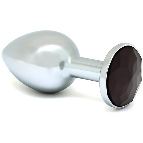 Rimba XS - crni kameni metalni analni dildo (srebrni) Slike