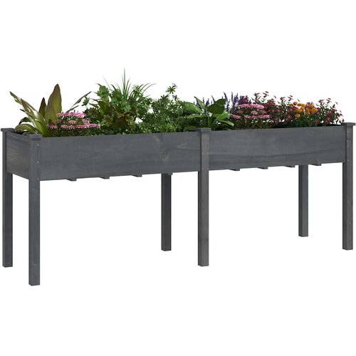  Sadilica s oblogom siva 203 x 53 x 76 cm od masivne jelovine Slike