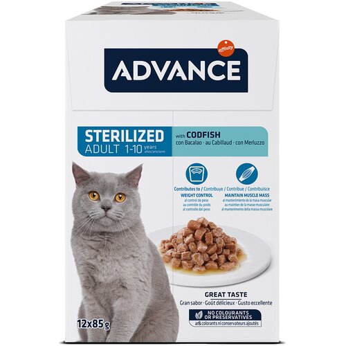 Advance Feline Sterilized bakalar - 52 x 85 g Cijene