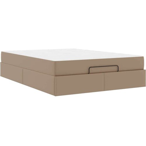  Okvir kreveta s madracem Boja cappuccina 140 x 190 cm Slike