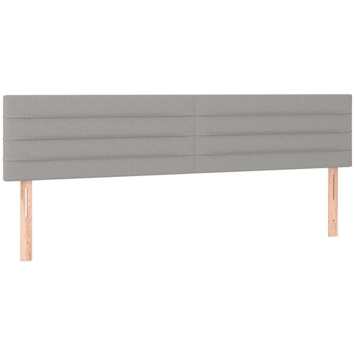 Maison Chic Posteljno vzglavje - Vzglavna omarica 2 kosa svetlo sivo 100x5x78/88 cm blago, (22077819) Cene