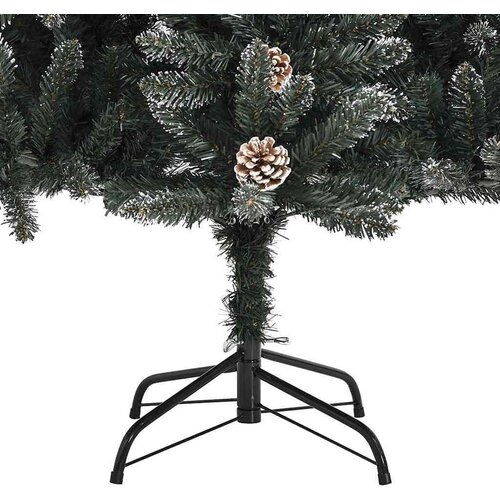 VidaXL Umjetno božićno drvce s stalakom Zelena 114 x 114 x 210 cm Slike