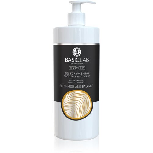 BasicLab Dermocosmetics Masculis gel za prhanje za obraz, telo in lase 500 ml Cene