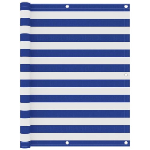 vidaXL Balkonvsko platno belo in modro 120x600 cm oksford blago, (20693086) Cene