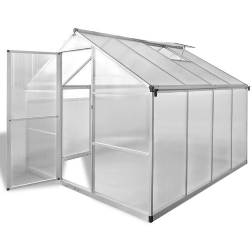 The Living Store Okrepljen aluminijast rastlinjak z okvirjem 6,05 m&amp;sup2; - Rastlinjak, (21835675) Slike