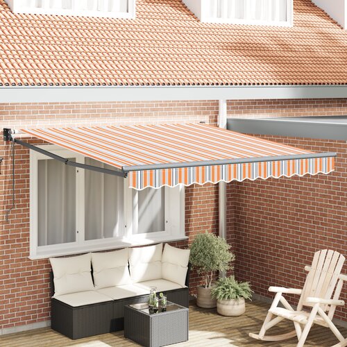 vidaXL Avtomatska Retraktibilna Tenda Črtasta 350x250 cm Cene