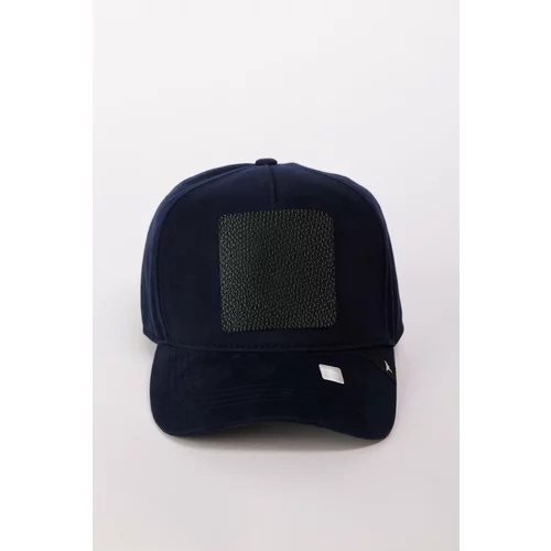 Altinyildiz classics Men's Navy Blue 100% Cotton Hat with Replaceable Stickers