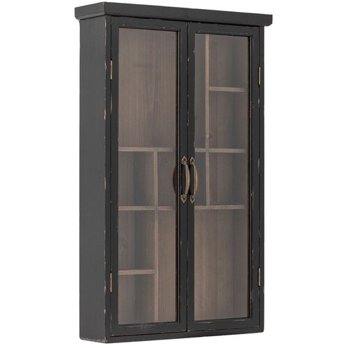 Bloomingville Crna viseća vitrina od masivne jele 50x80x14 cm Hazem &amp;ndash; Slike
