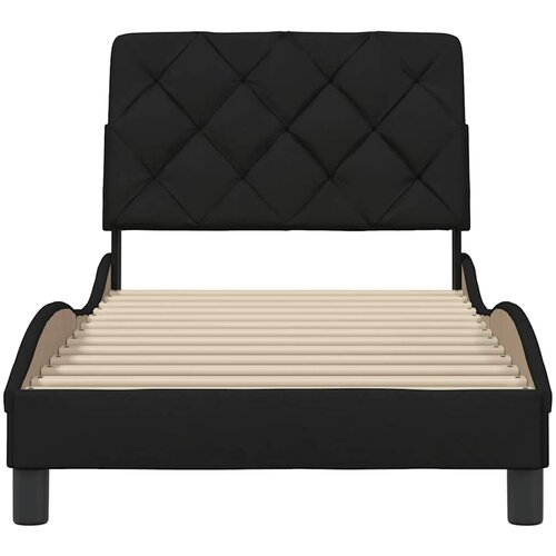  Okvir za krevet bez madraca crni 90x200cm od tkanine Slike