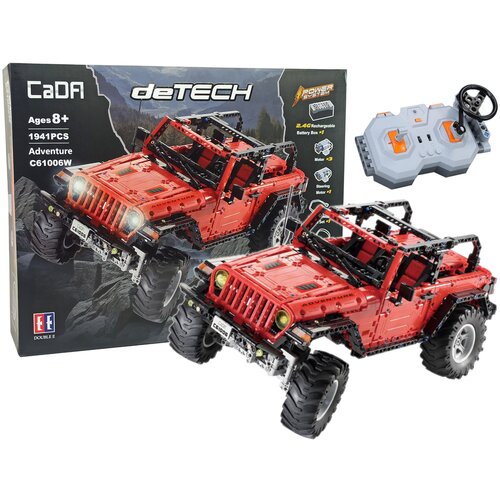 Lean_Toys Kocke za sestavljanje daljinsko voden terenski avtomobil Red CADA 1941 Elements Cene