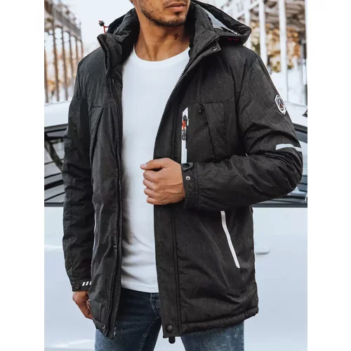 DStreet Dark gray men's winter jacket TX4286
