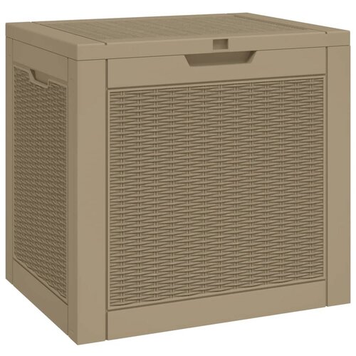  Vrtna kutija za pohranu svjetlosmeđa 55,5x43x53 cm polipropilen Slike
