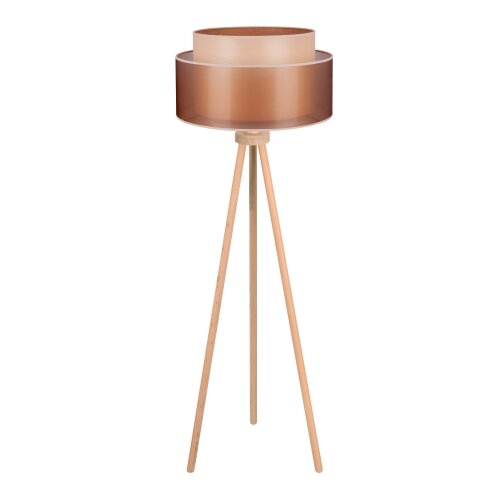  duolla - podna lampa wood boho 1xE27/15W/230V prečnik 45 cm bakarna/braon/bež Slike