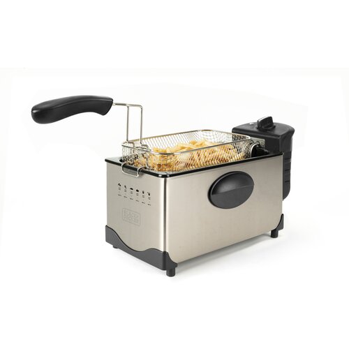 Black &amp;amp; Decker cvrtnik 2100W, 3L, nastavljiva TEMP.130-190&amp;ordm;EMAJLIRANA ko&amp;scaron;ara, nerjaveče jeklo black&amp;amp;amp;decker BXDF2100E Slike