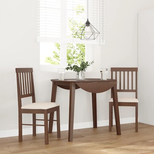 Furnova Jedilni stoli z blazinami 2 kosa Brown Solid Wood Rubber, (21928504) Cene