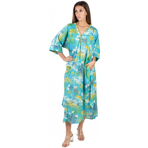 Isla Bonita By Sigris Dolge obleke Dolga Midi Obleka Zelena Slike