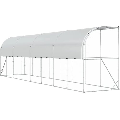  Kavez za piletinu uz zid Srebrna 600 x 150 x 215 cm - 1000 x 200 x 215 cm S krovom Cijene