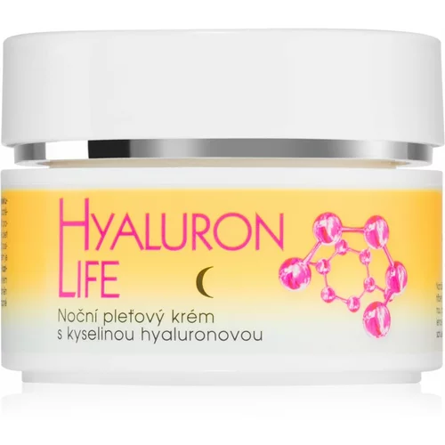 Bione Cosmetics Hyaluron Life noćna krema za lice s hijaluronskom kiselinom 51 ml