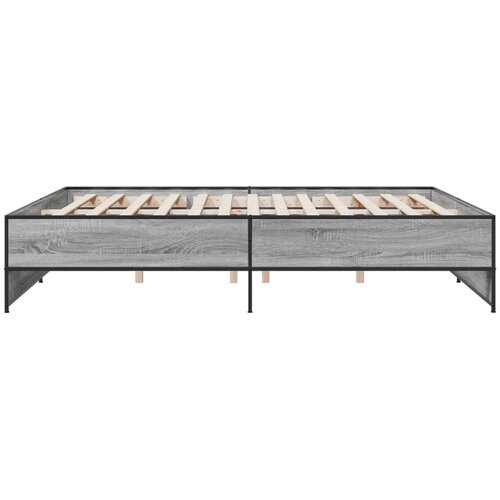  Okvir kreveta boja hrasta 180x200 cm konstruiranog drvo i metal Slike