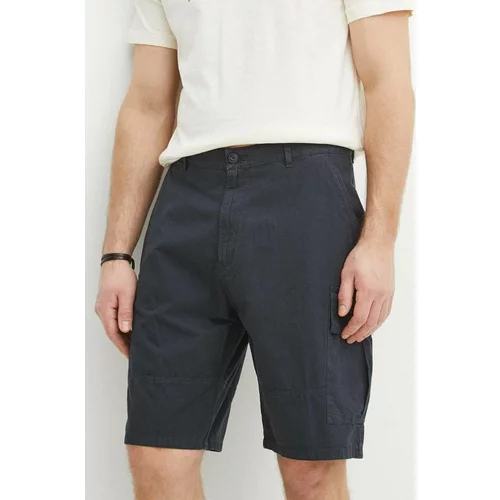 Barbour Pamučne kratke hlače Essentials boja: tamno plava, MST0023