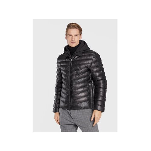 Bugatti Usnjena jakna 222 047 Črna Regular Fit Slike