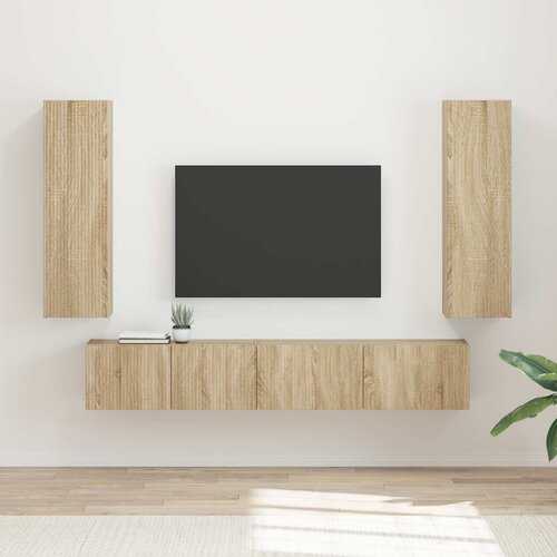  Set TV komoda Zidne 3 pcs Sonoma hrast Konstruirano drvo Cijene
