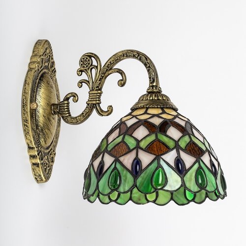 Brilagi tiffany vitražna zidna lampa margaret 1xE27/40W/230V Slike