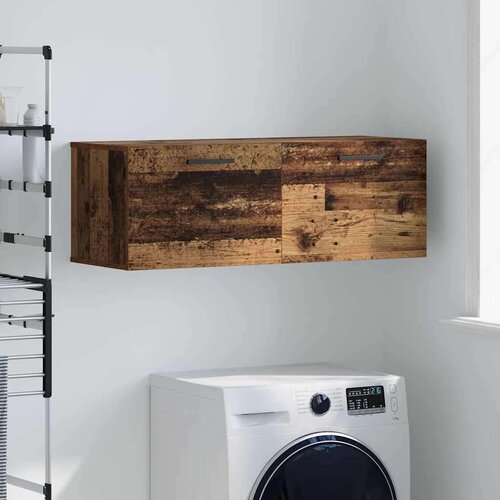 VidaXL Ormar za Zid Staro drvo 100 x 36.5 x 35 cm Konstruirano drvo Slike