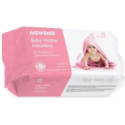 Nevena Vlažne maramice roze 72kom Cene