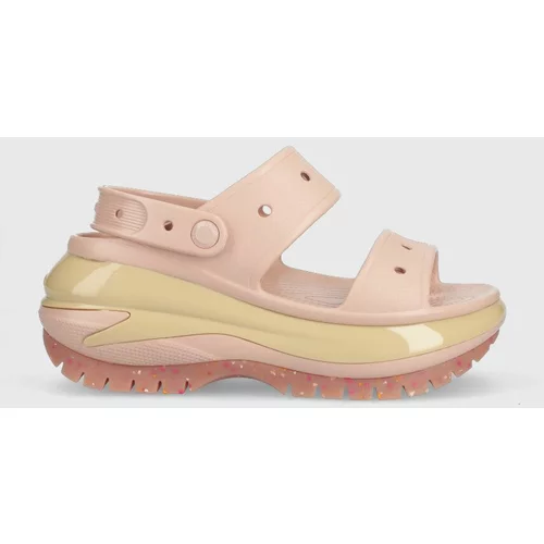 Crocs Natikače Classic Mega Crush Sandal za žene, boja: ružičasta, s platformom, 207989