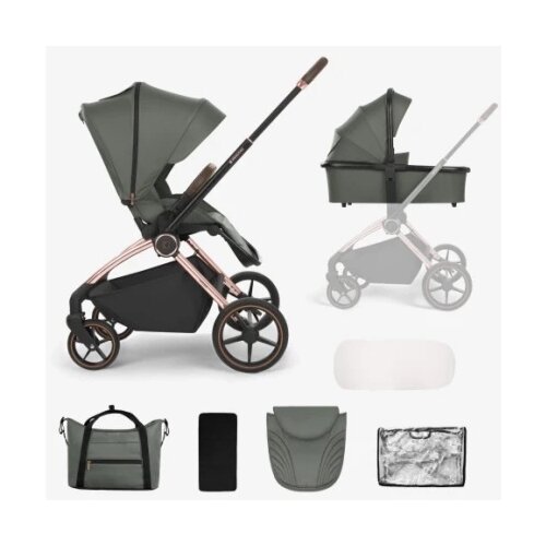 Kikka Boo Kolica Kara premium 2in1 set sa tvrdom korpom Army Green ( KKB21166 ) Slike