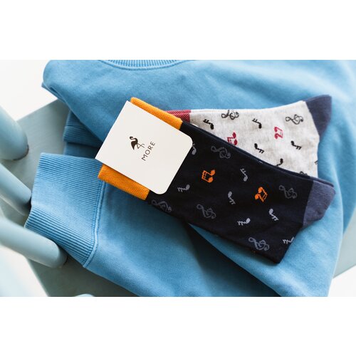 More Scores 051-133 Navy Blue socks Cene