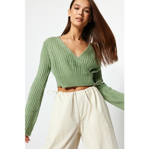 Trendyol Sweater - Green - Slim fit Slike
