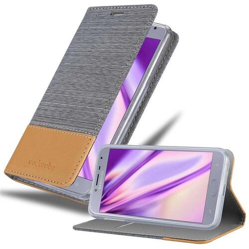 Cadorabo Ohi&amp;scaron;je, združljiv s Samsungom v svetlo sivo rjavi barvi - za&amp;scaron;čitni pokrov z magnetnim zapiranjem, stoječo funkcijo in režo za kartico, (20567207) Slike