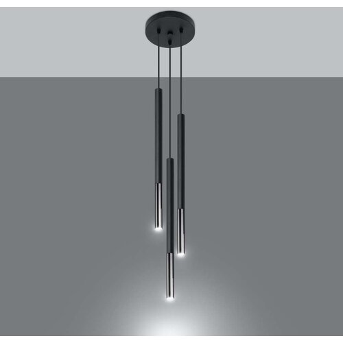  Sollux SL.0887 - Viseći luster na sajli MOSAIC 3xG9/12W/230V crna/krom Slike