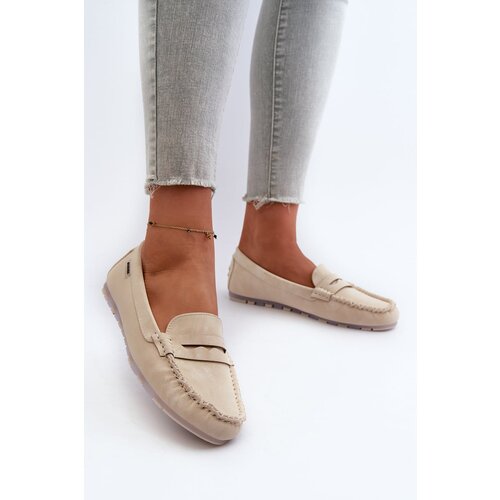 Kesi Women's loafers made of eco leather light beige Celoria Cijene