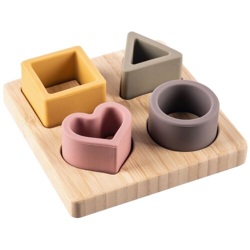 Zopa Silicone Bamboo Puzzle aktivnostna vstavljanka Multicolor 1 kos Cene