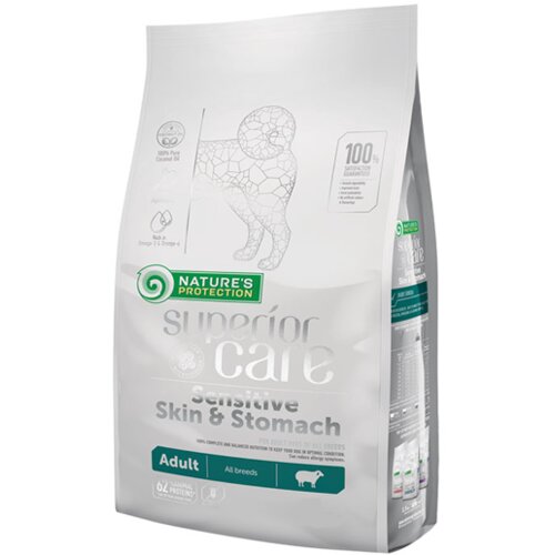 Nature's Protection suva hrana za pse Sensitive Skin&Stomach Lamb Adult 1.5kg Cene