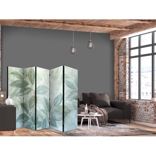  Paravan - Large Leaves in Green-Mint Shades - Botanical Motif Cijene