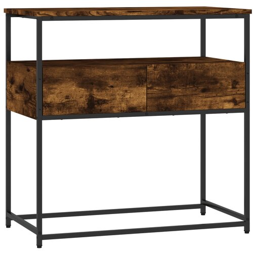 Maison Chic konzolna miza - miza ob steni dimljen hrast 75x40x75 cm inženirski les, (21785981) Slike