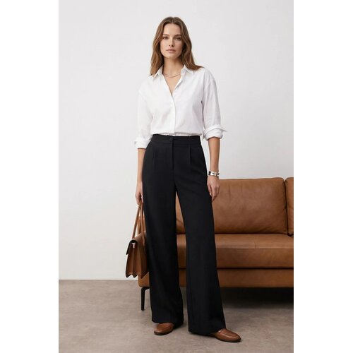 TRENDYOLMILLA ženske pantalone Twoss21Pl0189, crna Cene