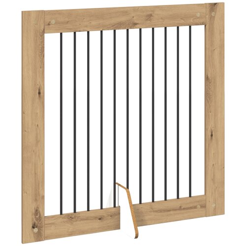  Vrata za pse s postoljem 4 pcs Hrast artisan 100 x 100 cm Slike