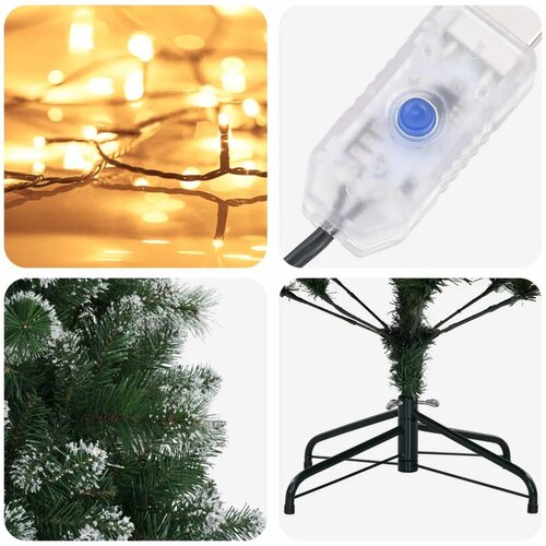  Umjetno božićno drvce 210 cm 300 LED lampica Topla bijela - 210 cm s LED svjetlima Slike