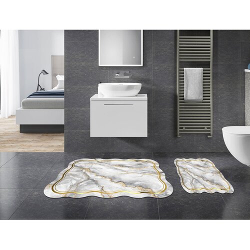 Hanah home Set od 2 kupaonska tepiha siva Cijene
