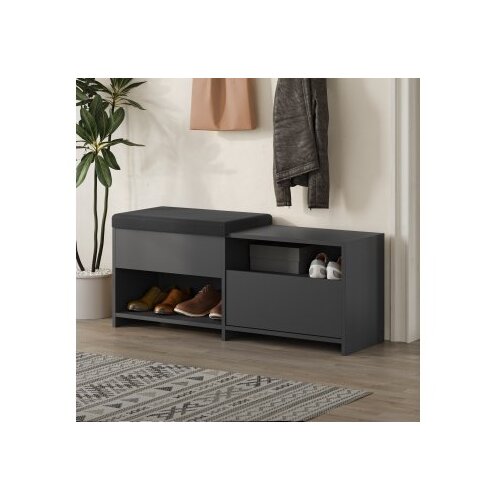 Hanah home cipelarnik filux bench anthracite Cene